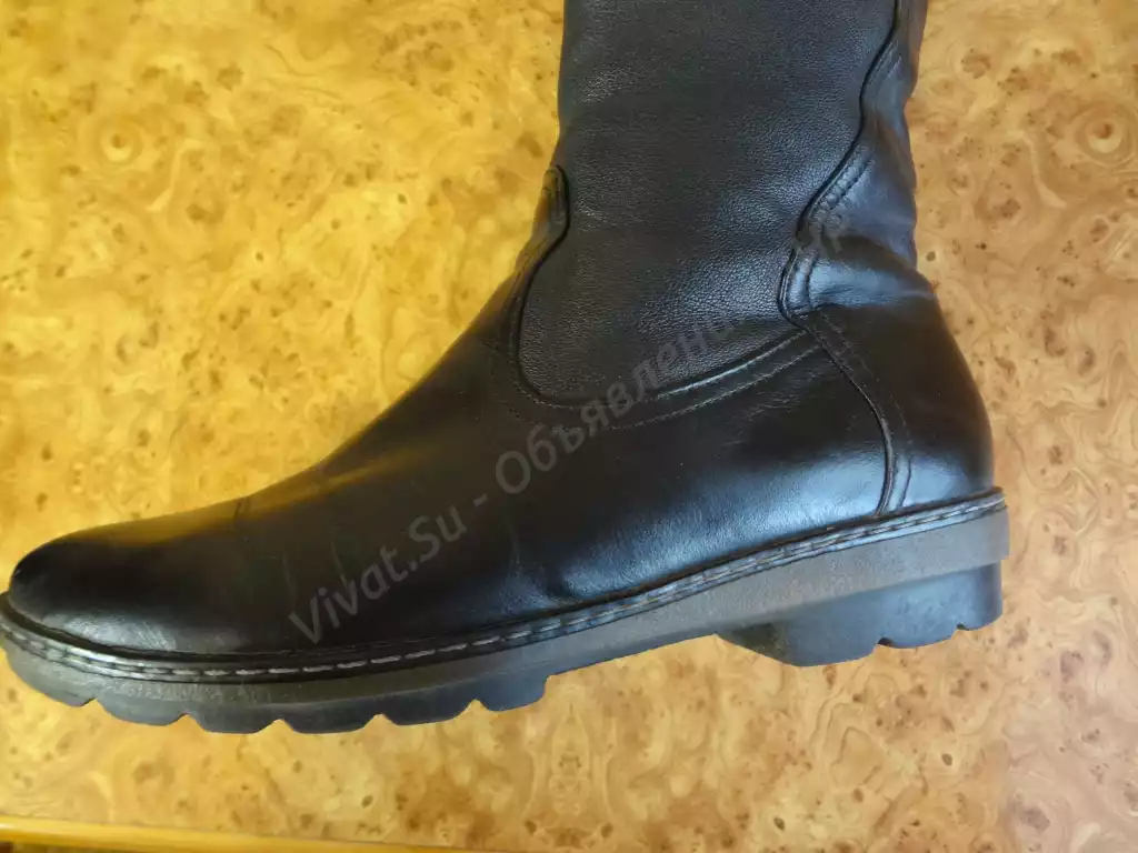 Женские зимние кожаные сапоги