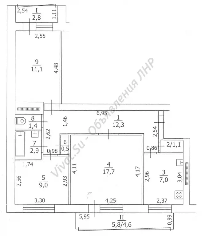 Продажа квартиры, 3 комнаты, 70.4 м², агент