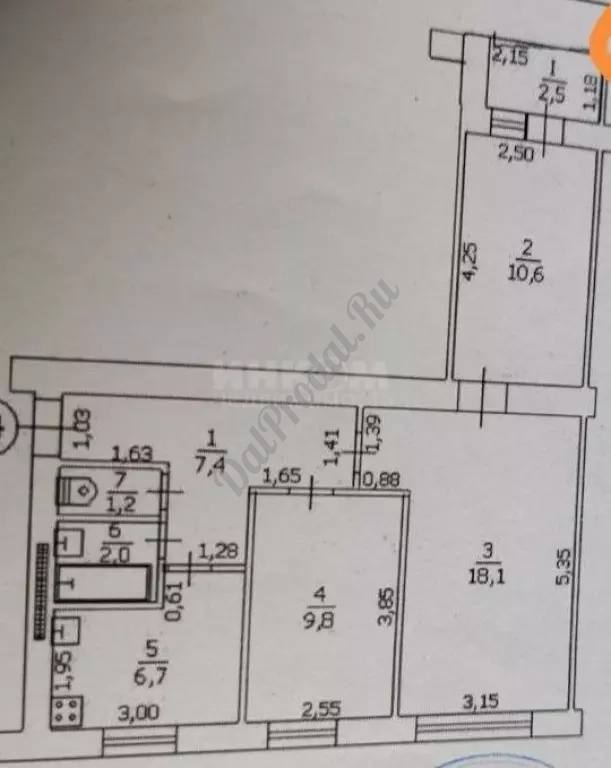 Продам 3к квартиру в центре 2/9эт